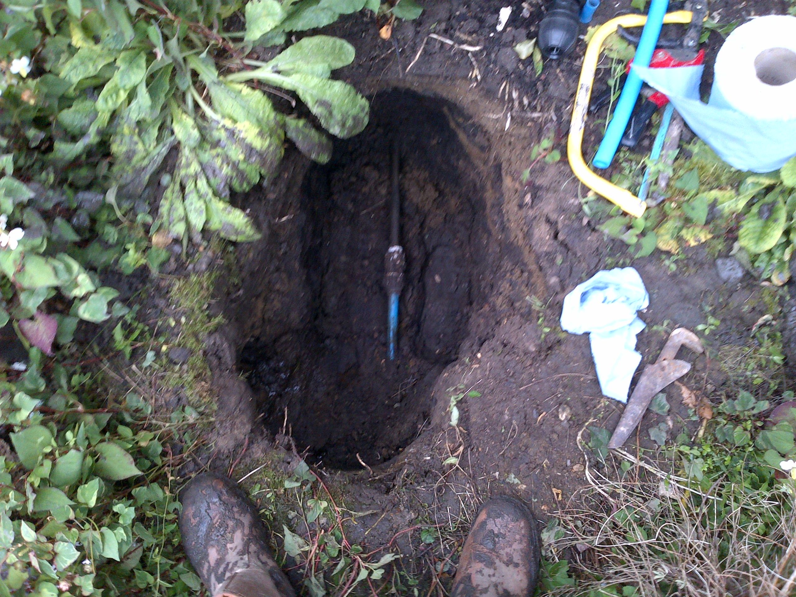 Pipe In Hole In Ground